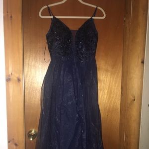 Navy blue prom dress